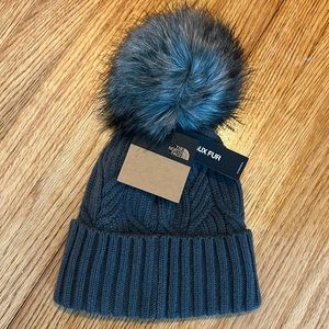 Northface Faux Fur Hat- Grey-NWT